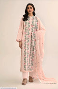 3 Pcs Women's Unstitched Embroidered Suit