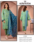 Green Digital Print Lawn 3-Piece Set