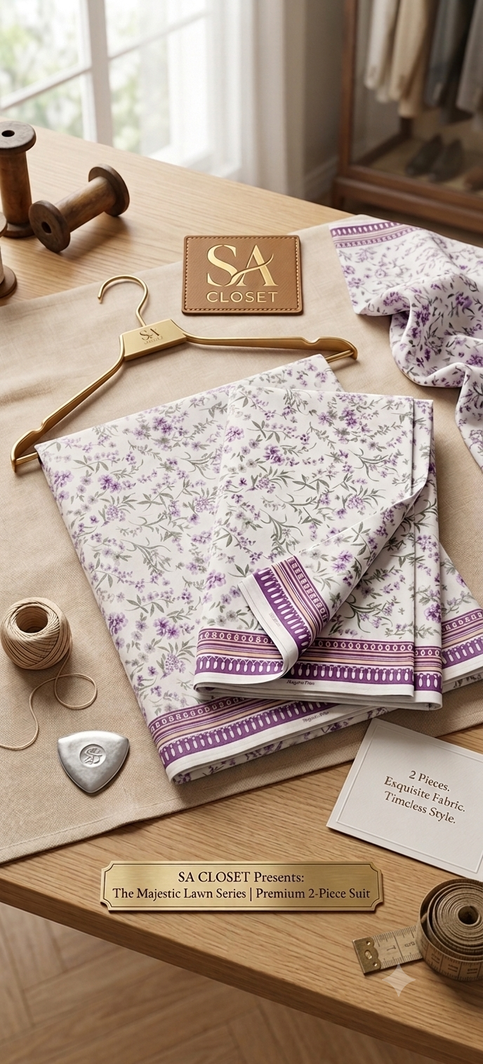 2 Pieces Unstitched Lawn Suite